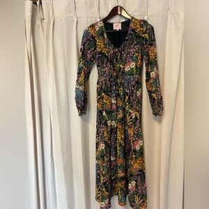 Banjanan Multicolor Floral Long Sleeve Dress